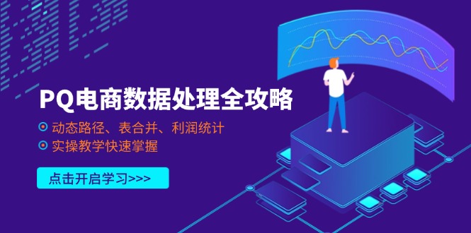 （14240期）PQ电商数据处理全攻略，动态路径、表合并、利润统计，实操教学快速掌握-众缘演示