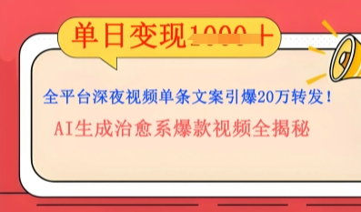 全平台深夜文案新风口：DeepSeek生成百万播放量金句，治愈系内容涨粉速度快4倍-众缘演示