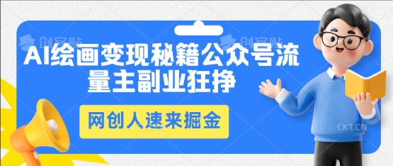 AI绘画变现秘籍：公众号流量主副业狂挣，网创人速来掘金-众缘演示